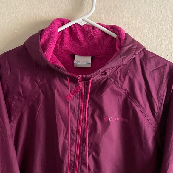 Columbia Women's Flash Forward Lined Windbreaker Jacket Pink/Purple Small - Picture 5 of 9